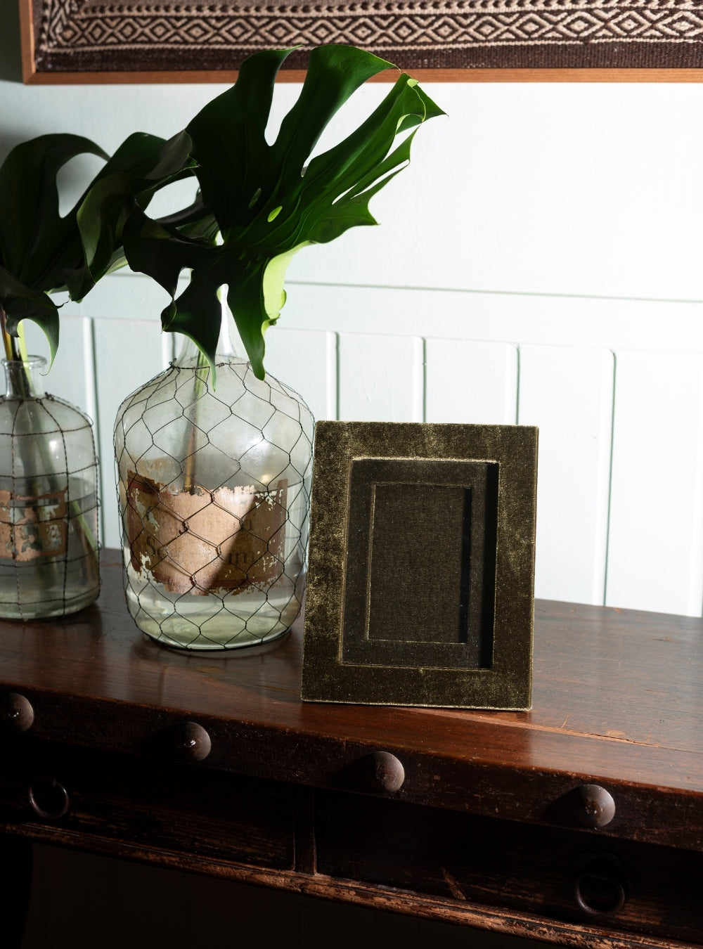 Porta-retrato Veludo Verde Floresta