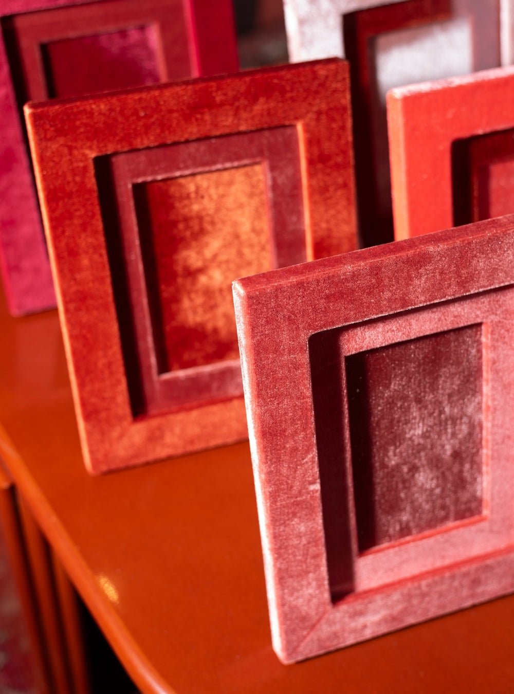 Porta-retrato Veludo Terracota