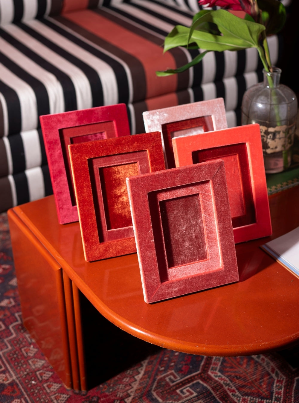 Porta-retrato Veludo Salmão