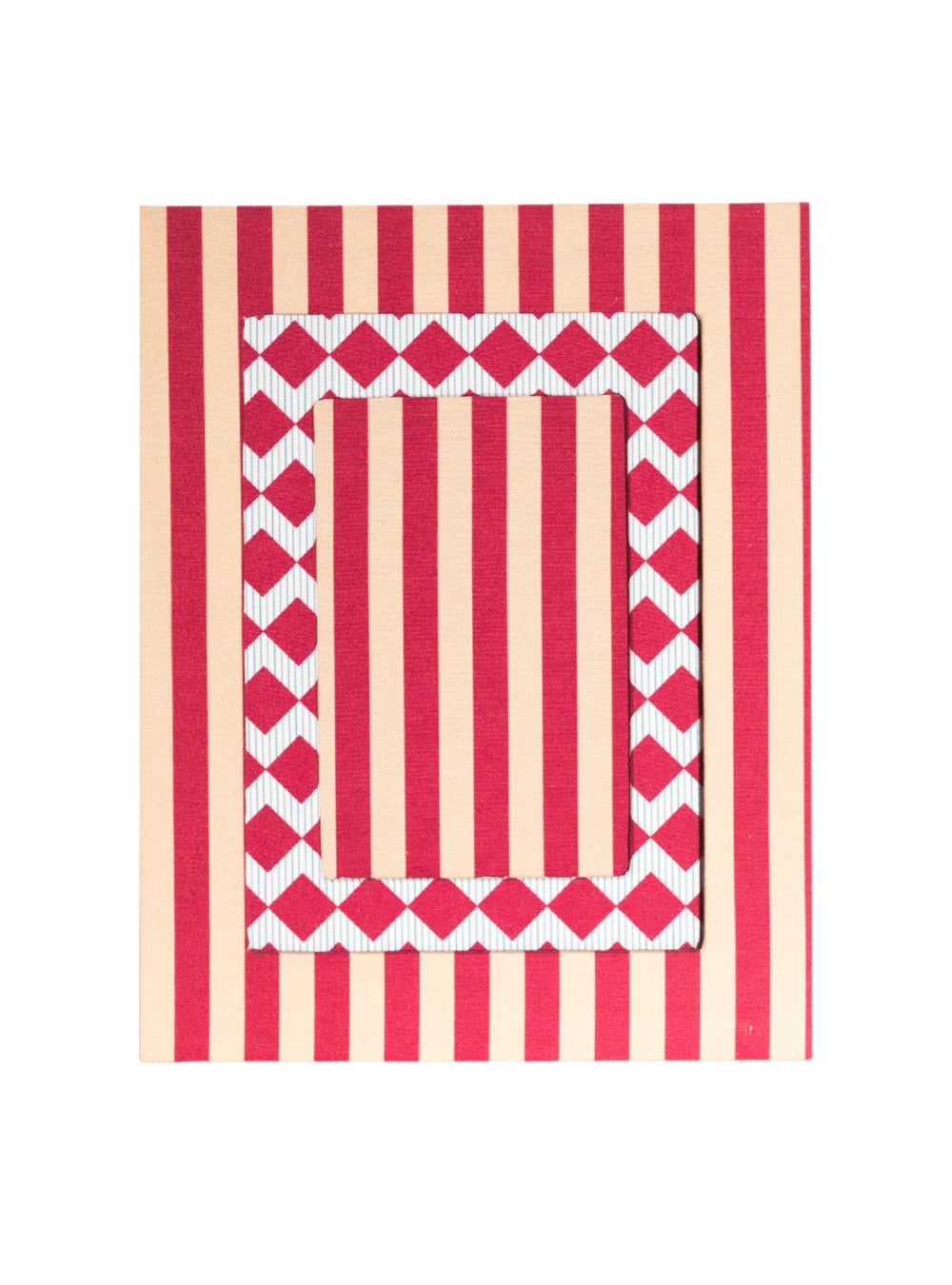 Marco de fotos con rayas rojas