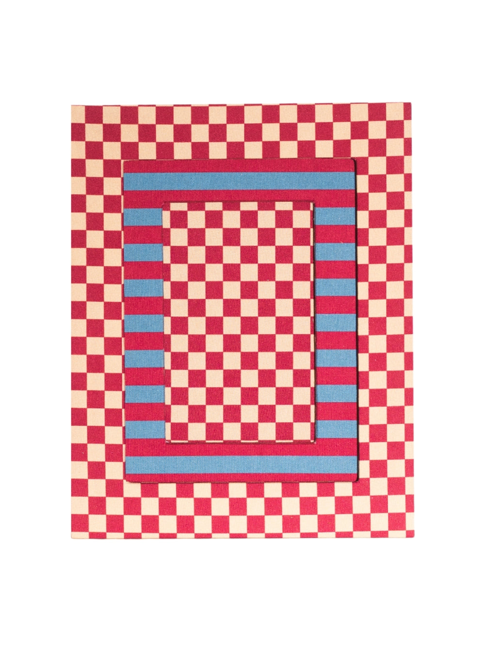 Marco de fotos con rayas rojas