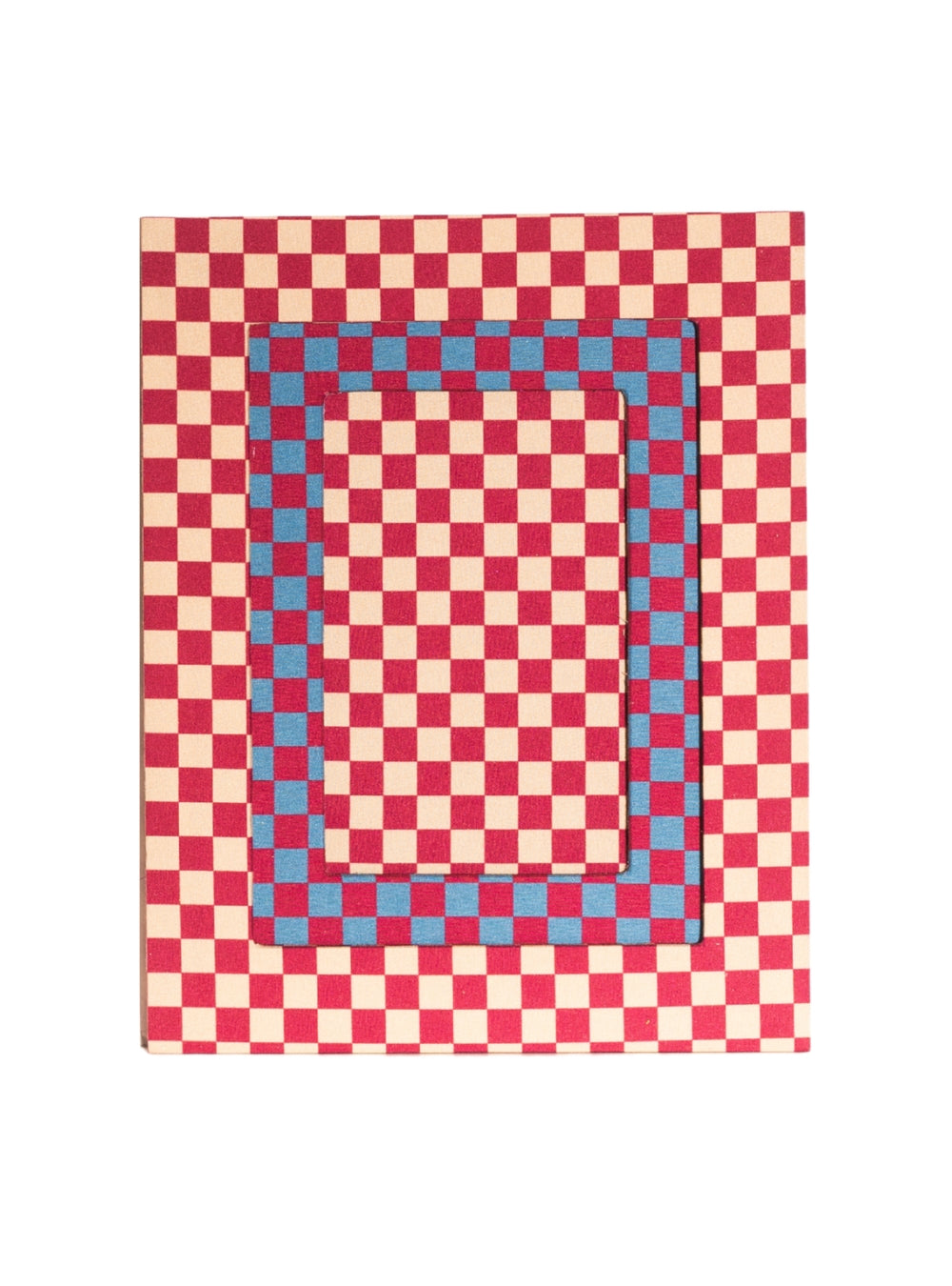 Marco de fotos con rayas rojas