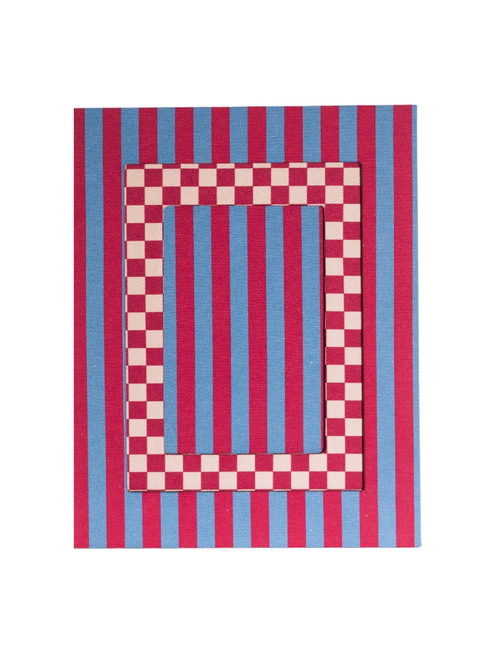 Marco de fotos con rayas rojas