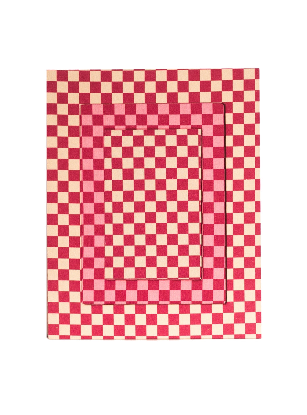 Marco de fotos con rayas rojas