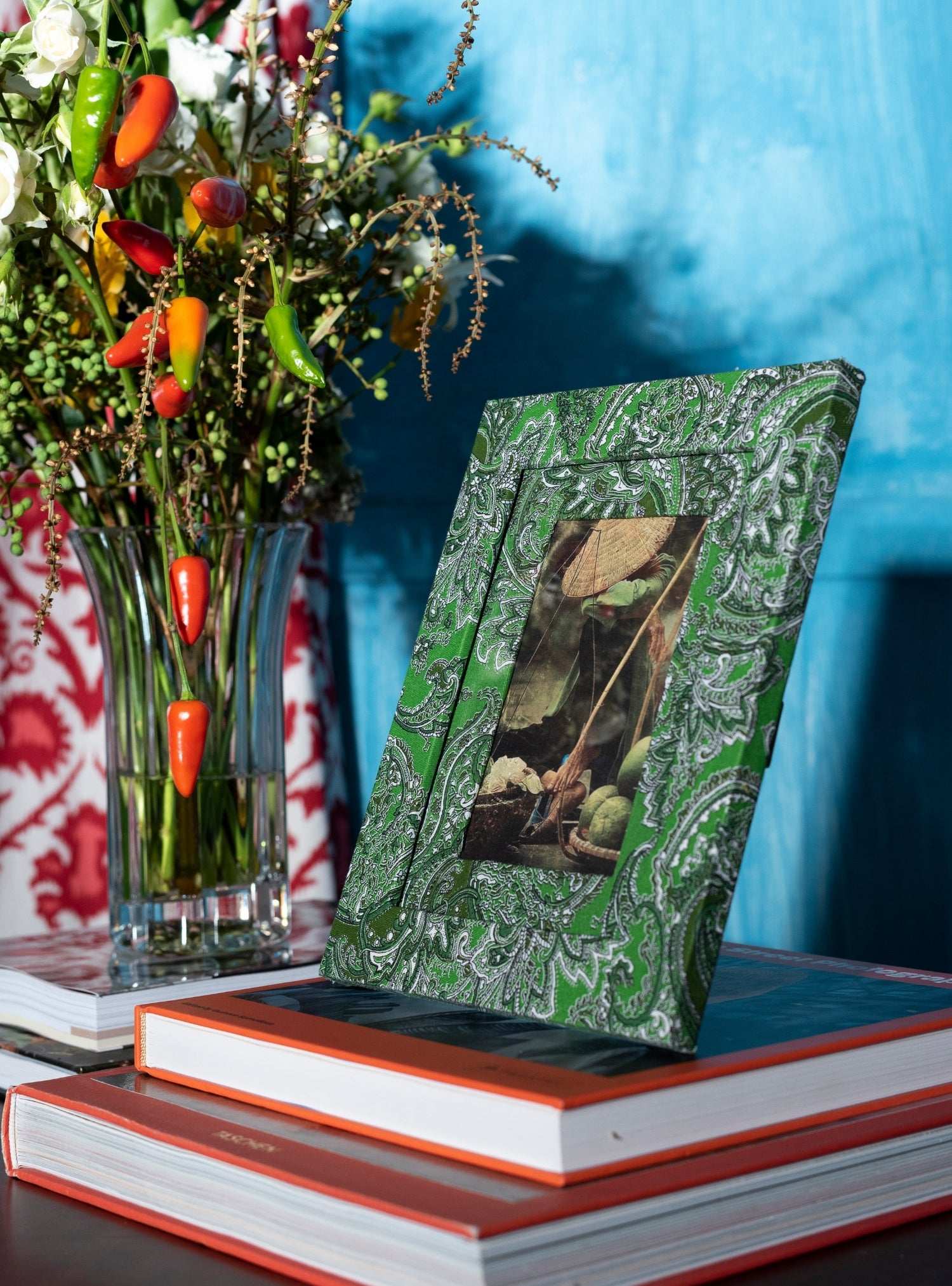 Porta-retrato Paisley Verde