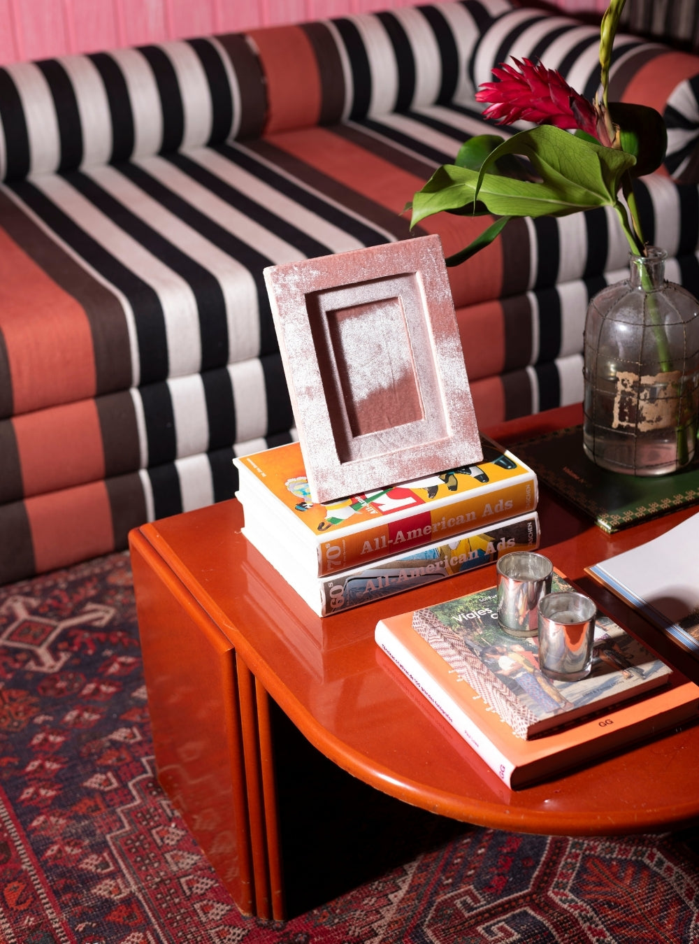 Porta-retrato Veludo Rosa-chá