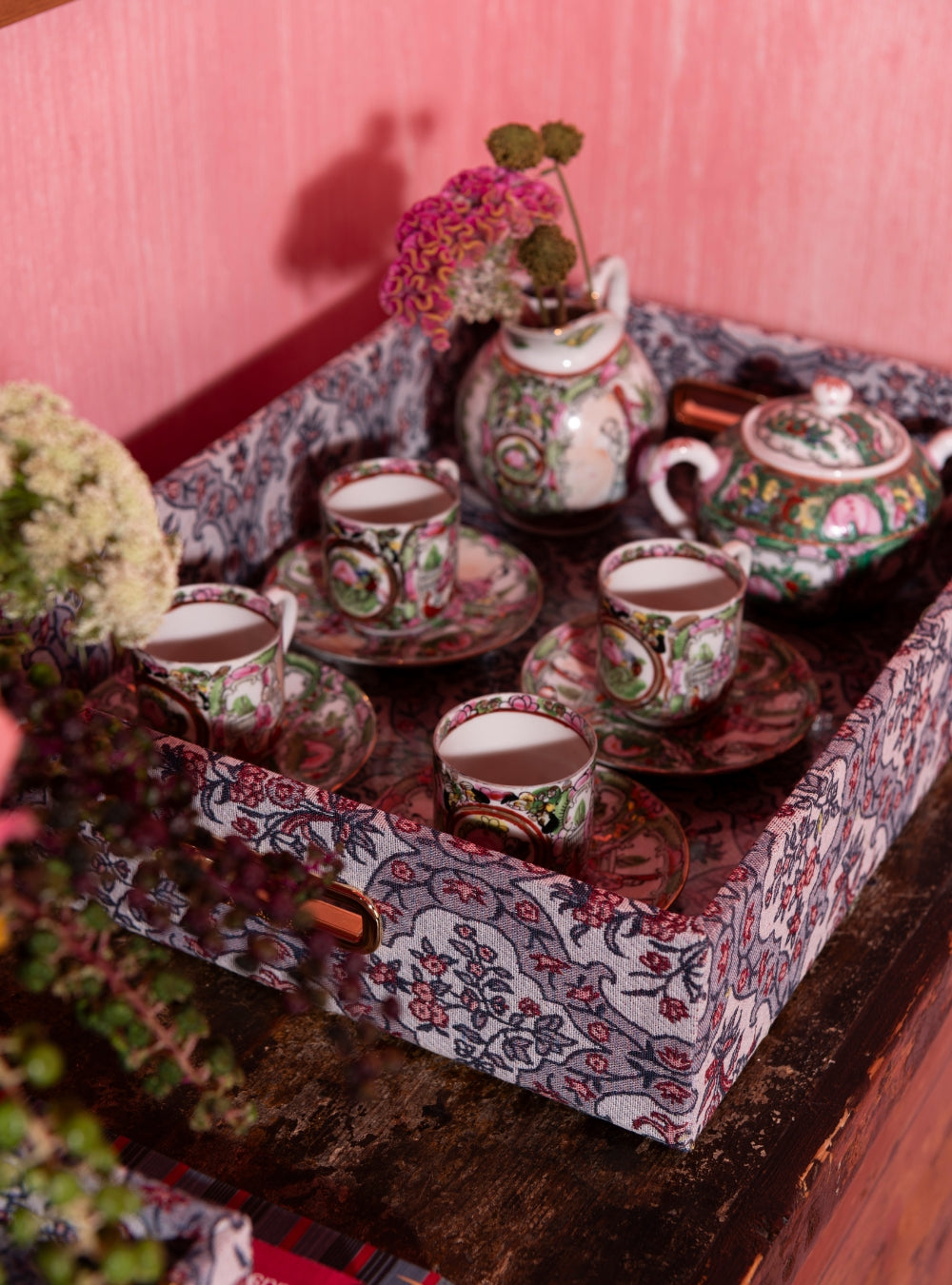 Bandeja Damassé Lilás