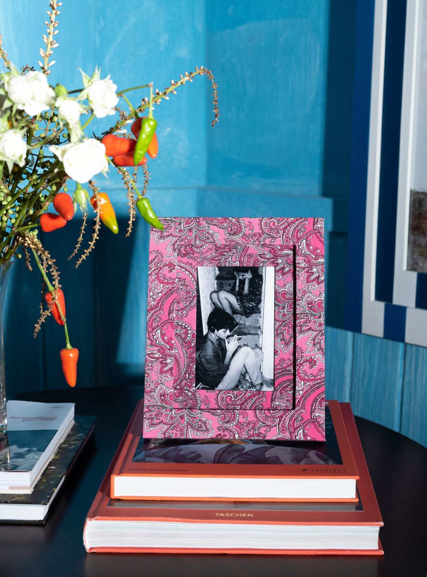Porta-retrato Paisley Rosa