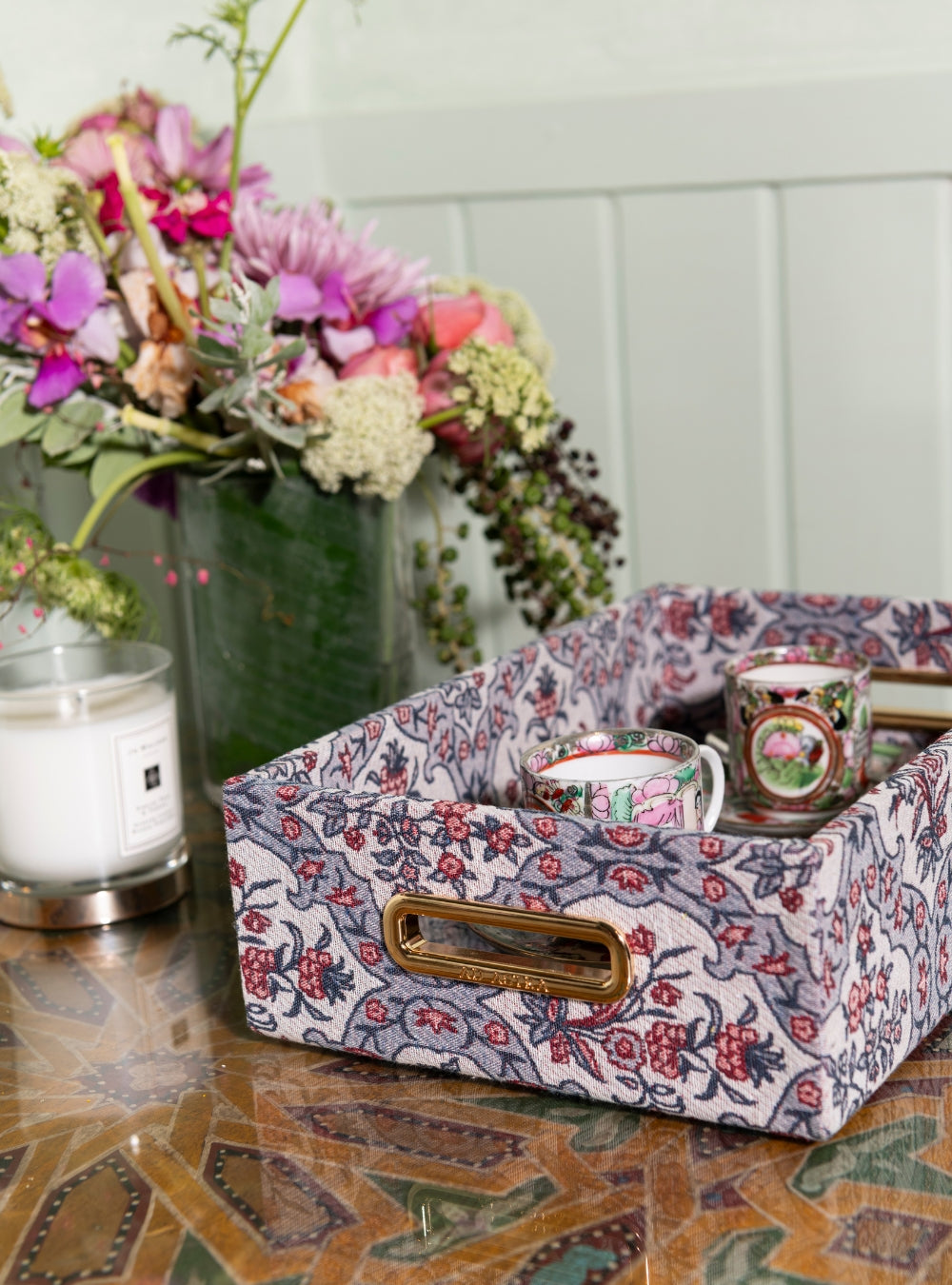 Bandeja Damassé Lilás