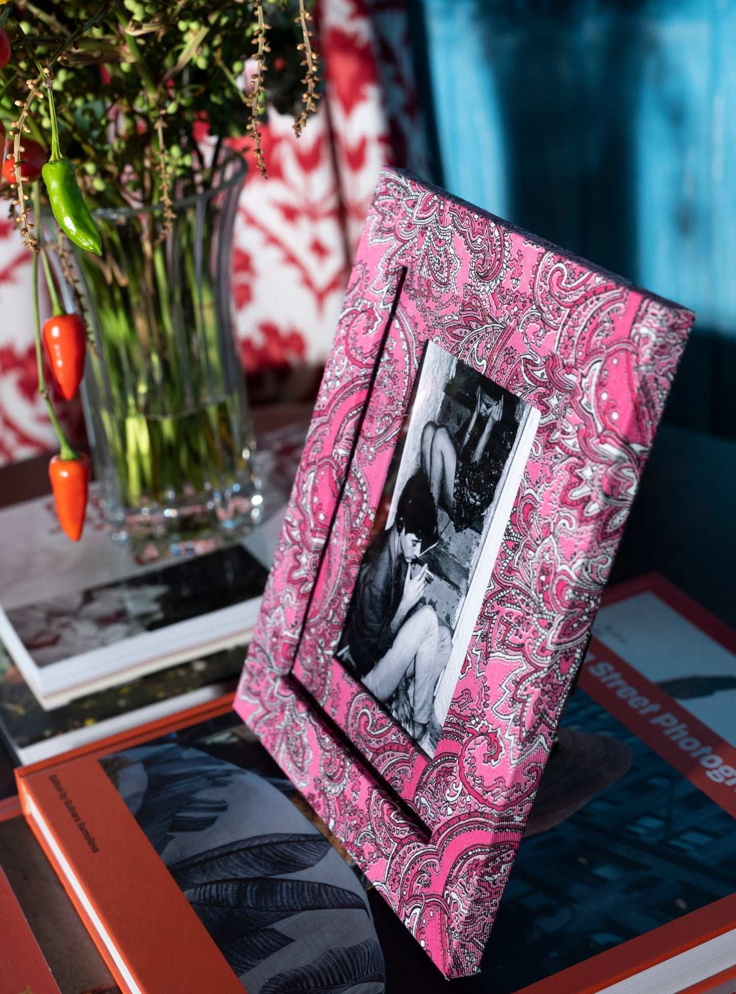 Porta-retrato Paisley Rosa