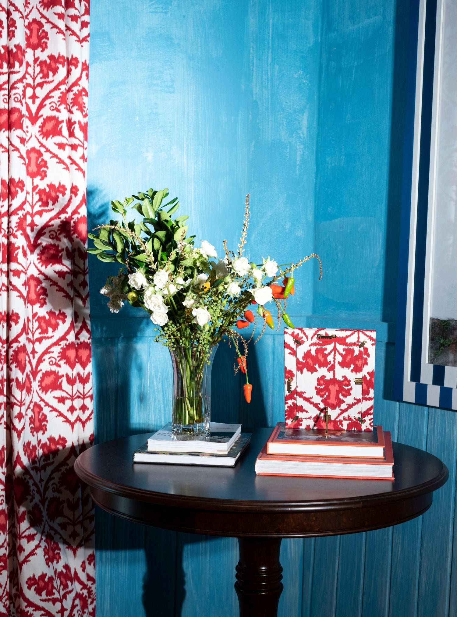 Porta-retrato Ikat Vermelho