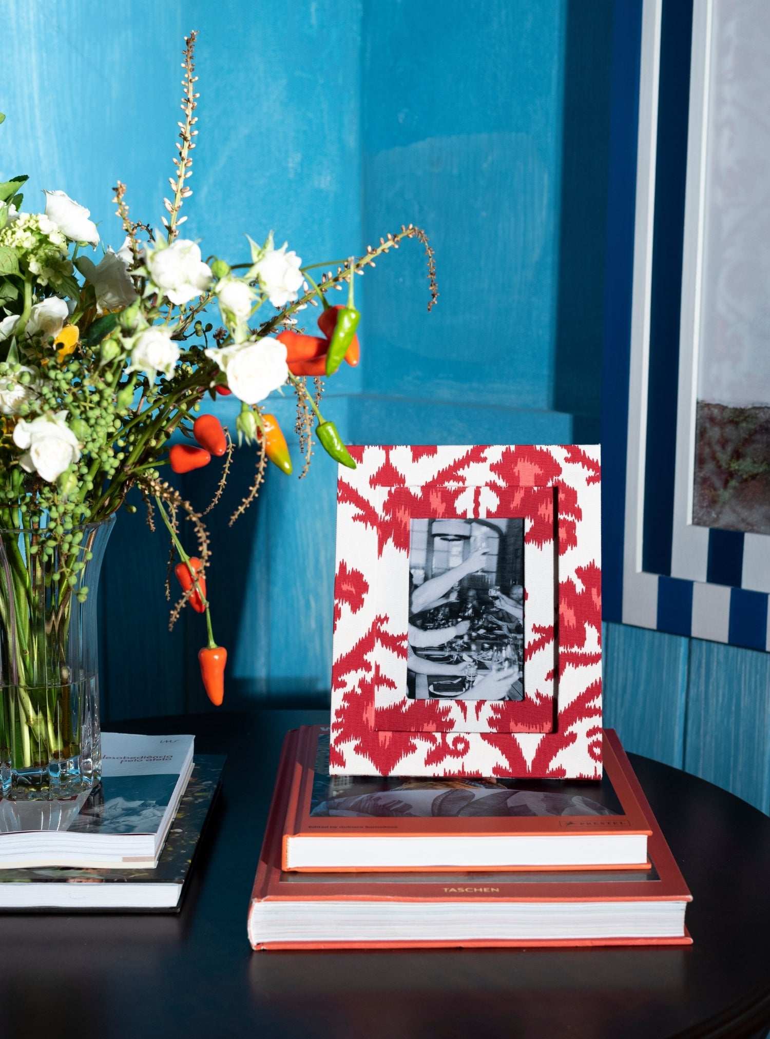 Porta-retrato Ikat Vermelho