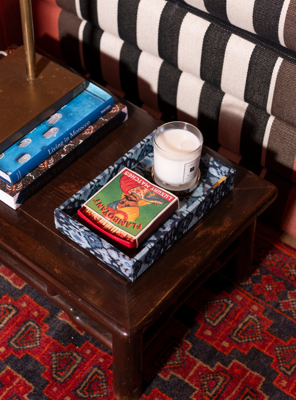 Bandeja Ikat Azul Jacquard