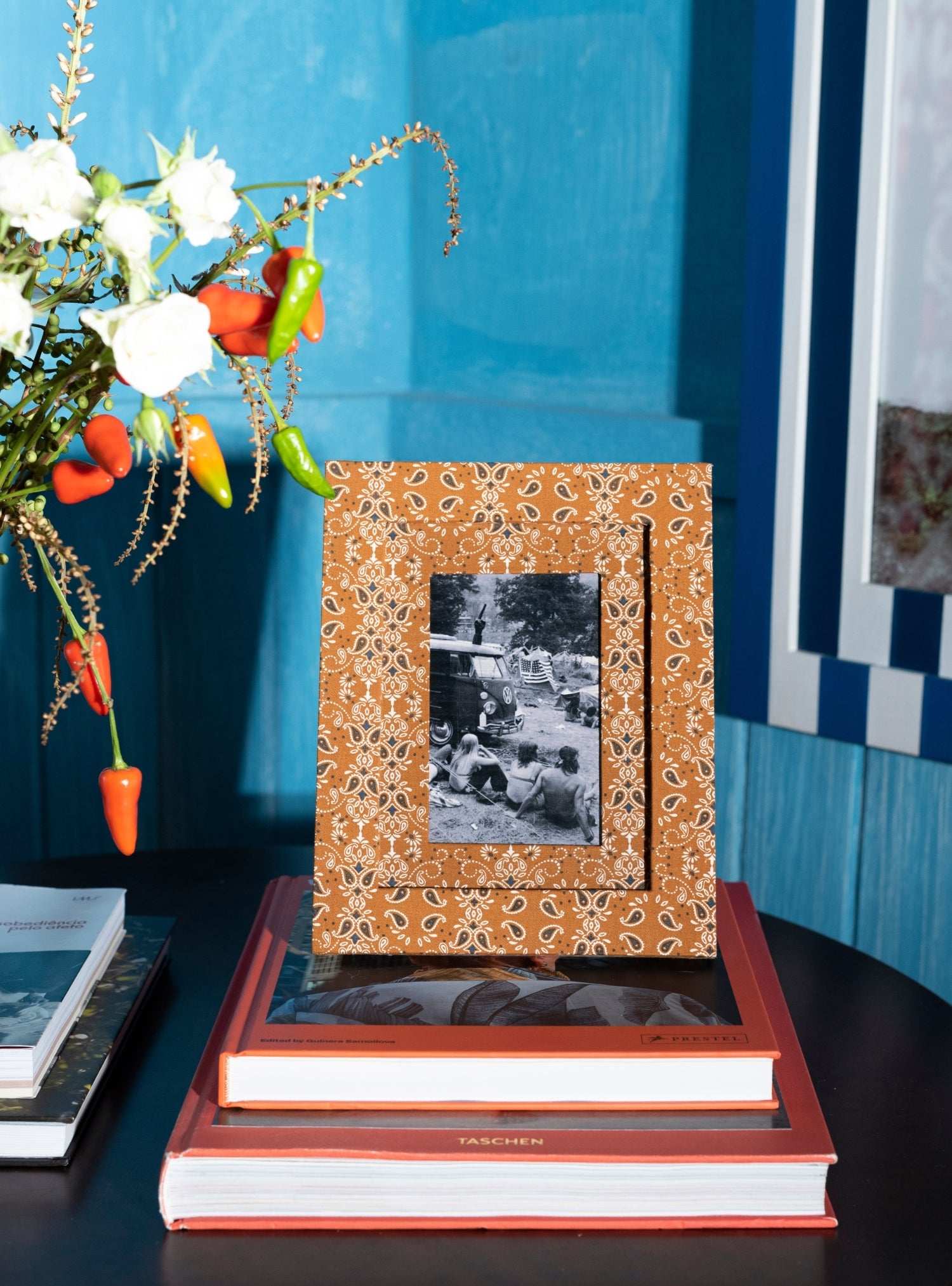 Porta-retrato Paisley Bege