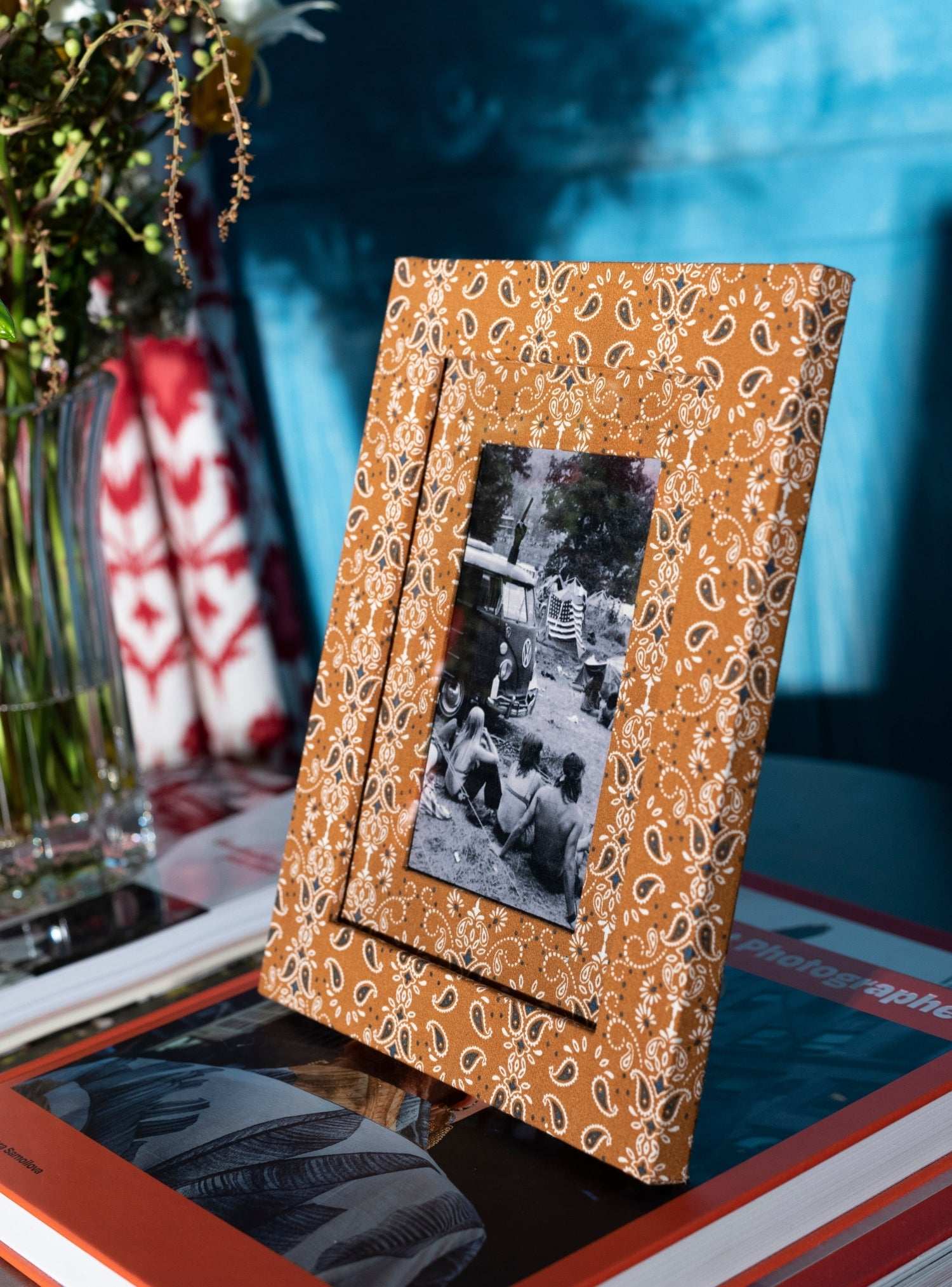 Porta-retrato Paisley Bege