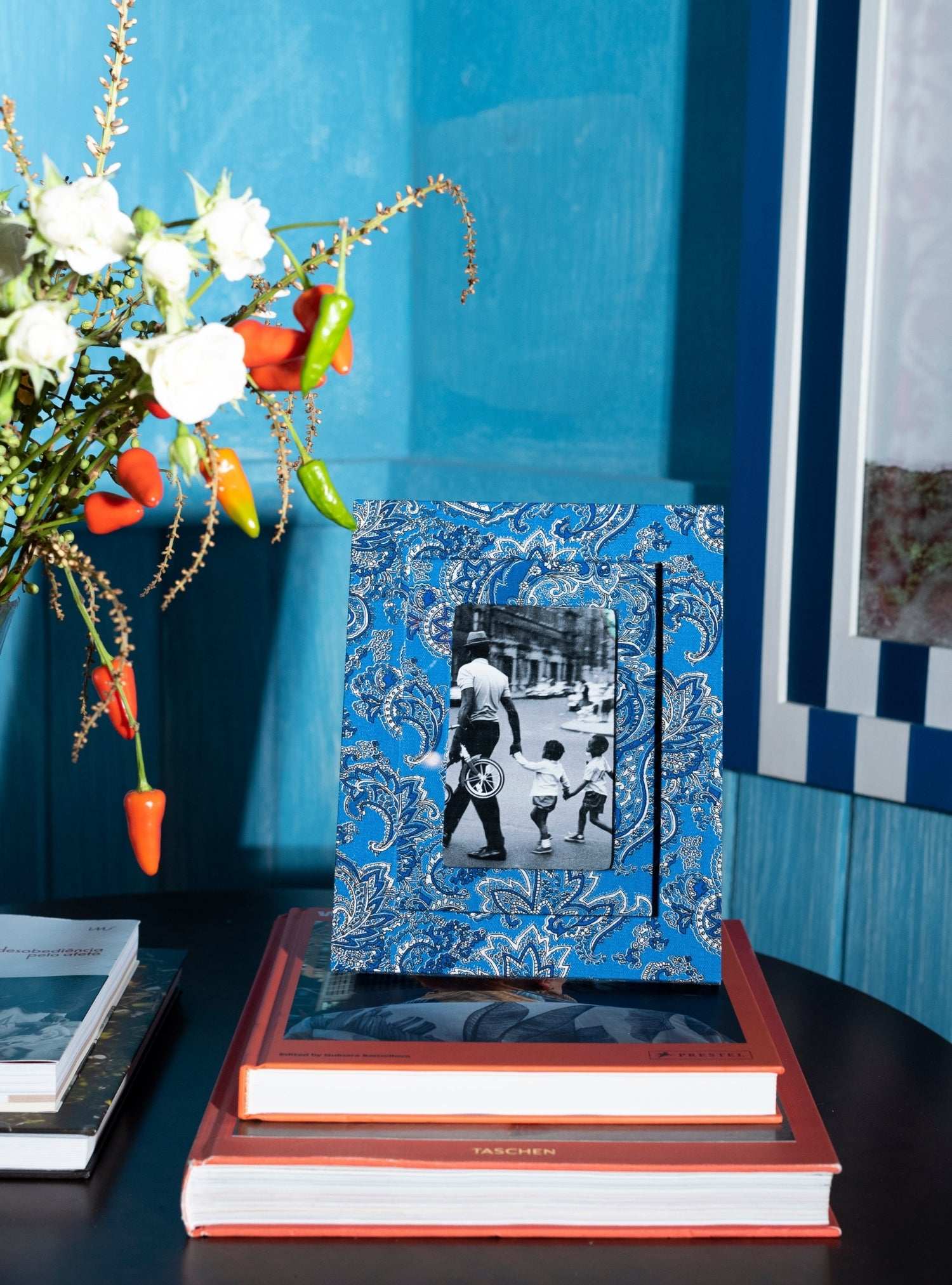 Porta-retrato Paisley Azul