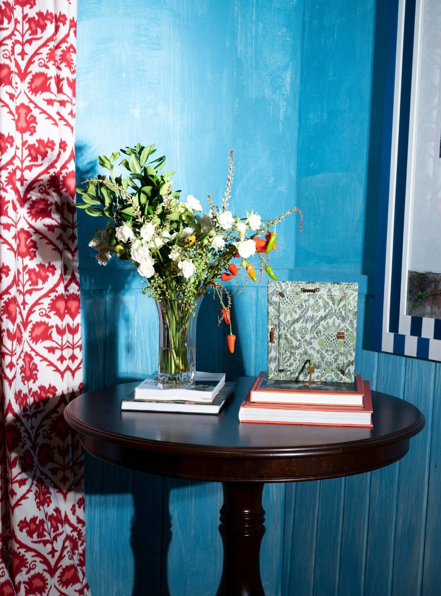Porta-retrato Ikat Tropical Verde Jacquard