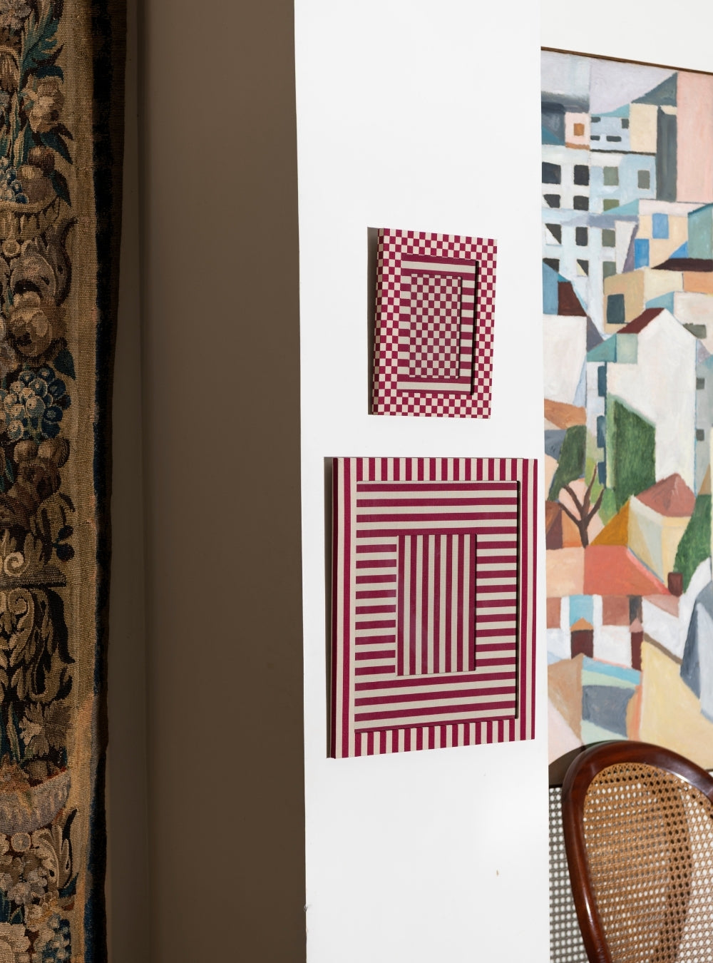 Red Striped Picture Frame