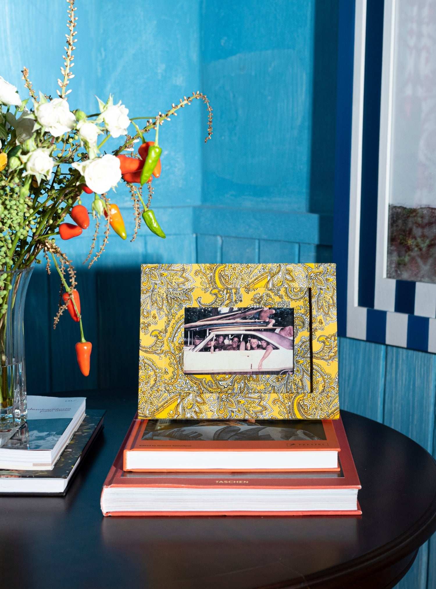 Porta-retrato Paisley Amarelo
