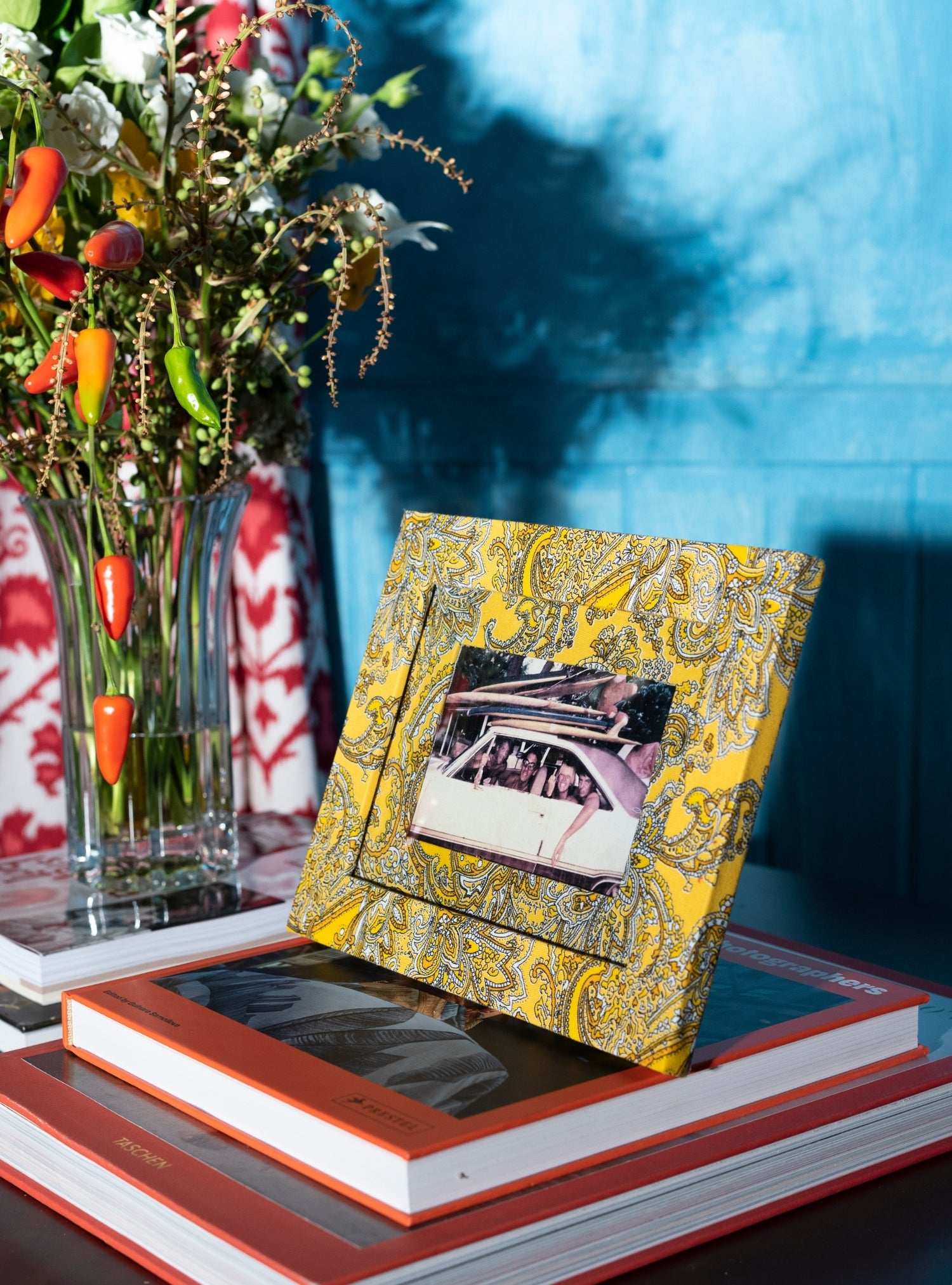 Porta-retrato Paisley Amarelo