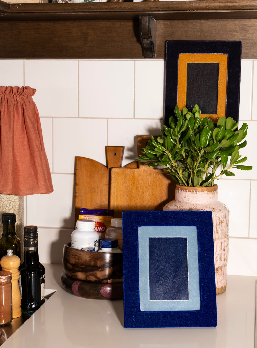 Porta-retrato Veludo Azul Klein