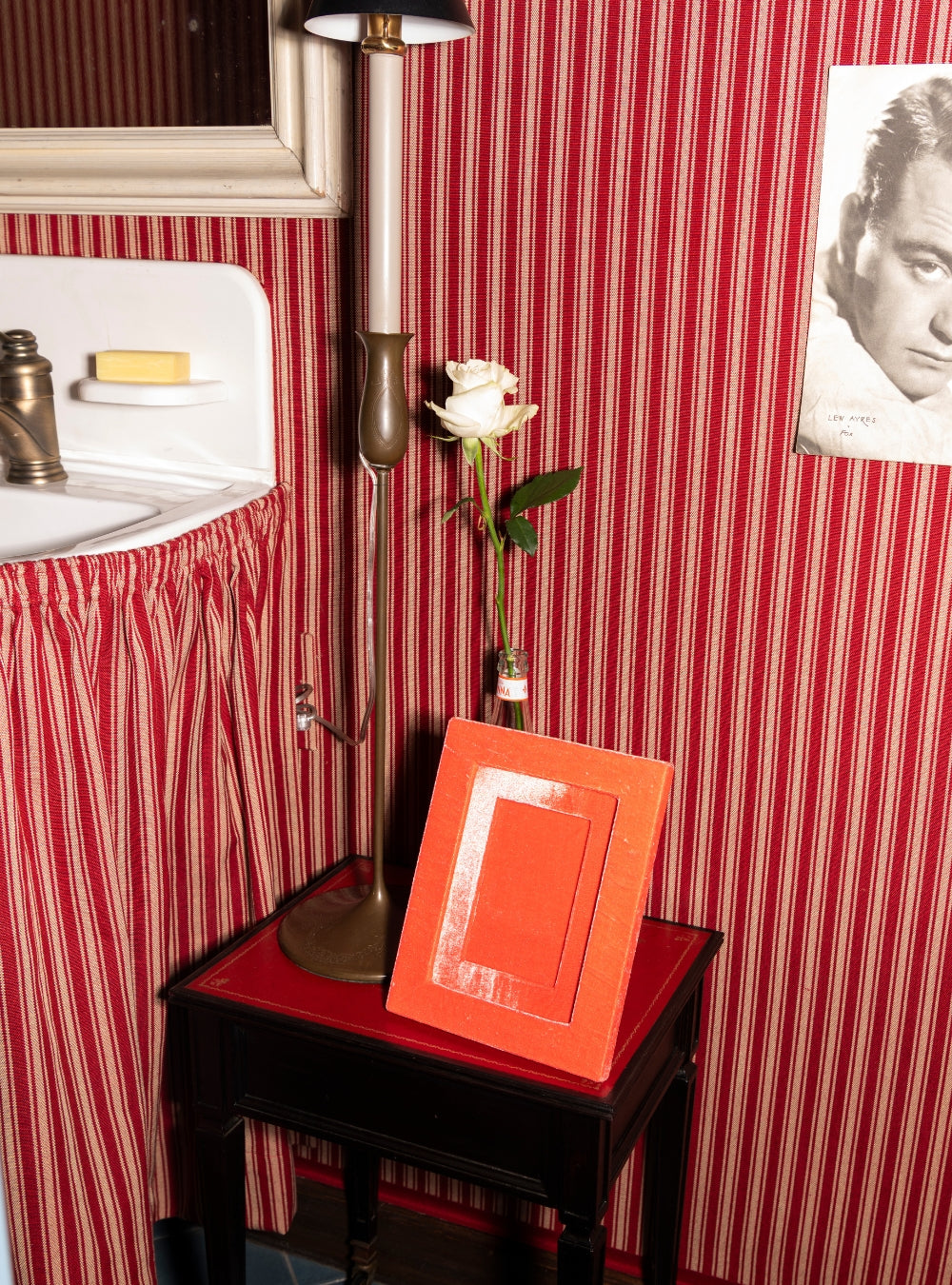 Porta-retrato Veludo Salmão