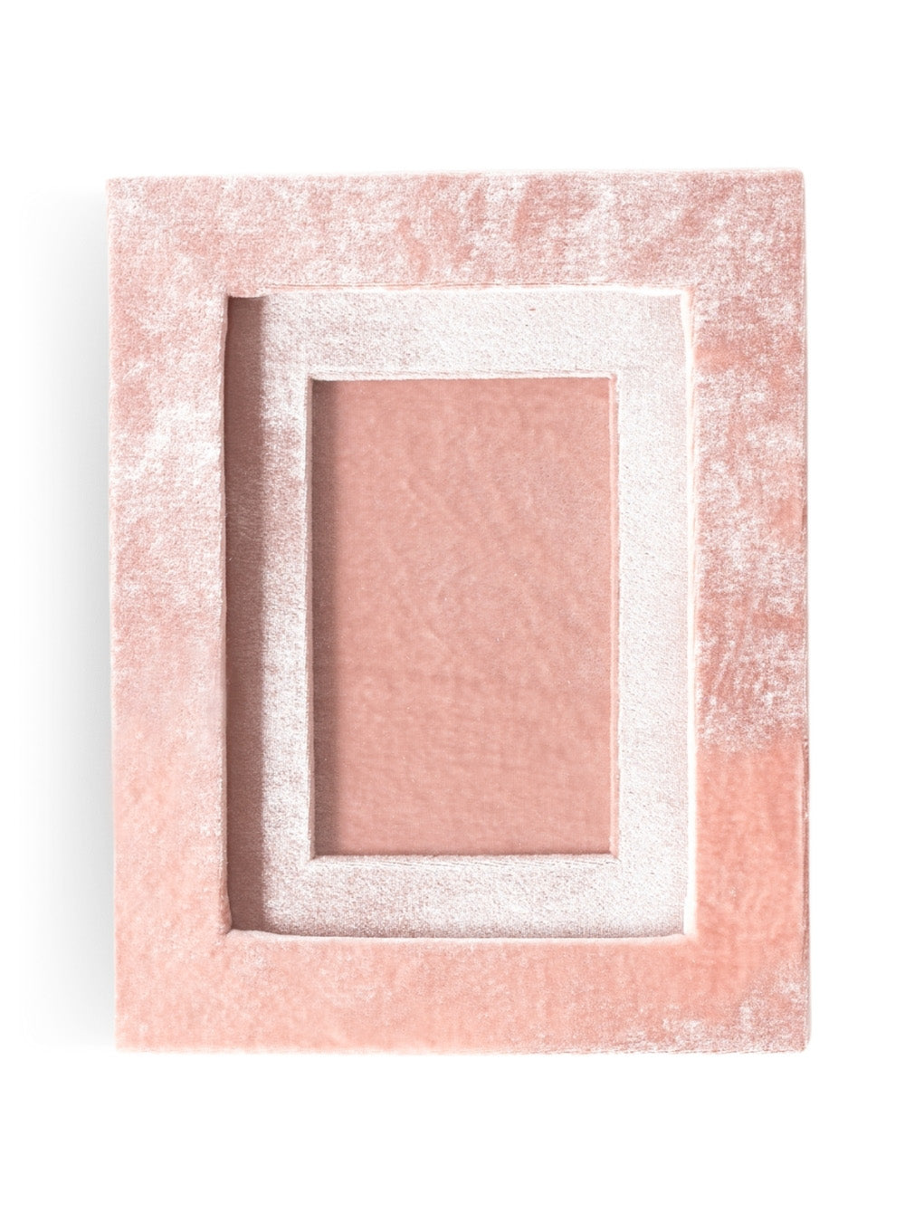 Porta-retrato Veludo Rosa-chá