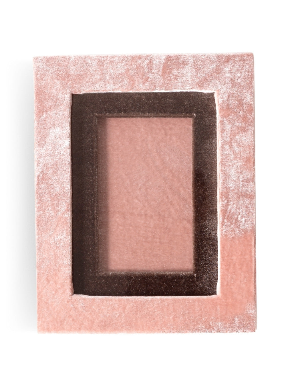 Porta-retrato Veludo Rosa-chá