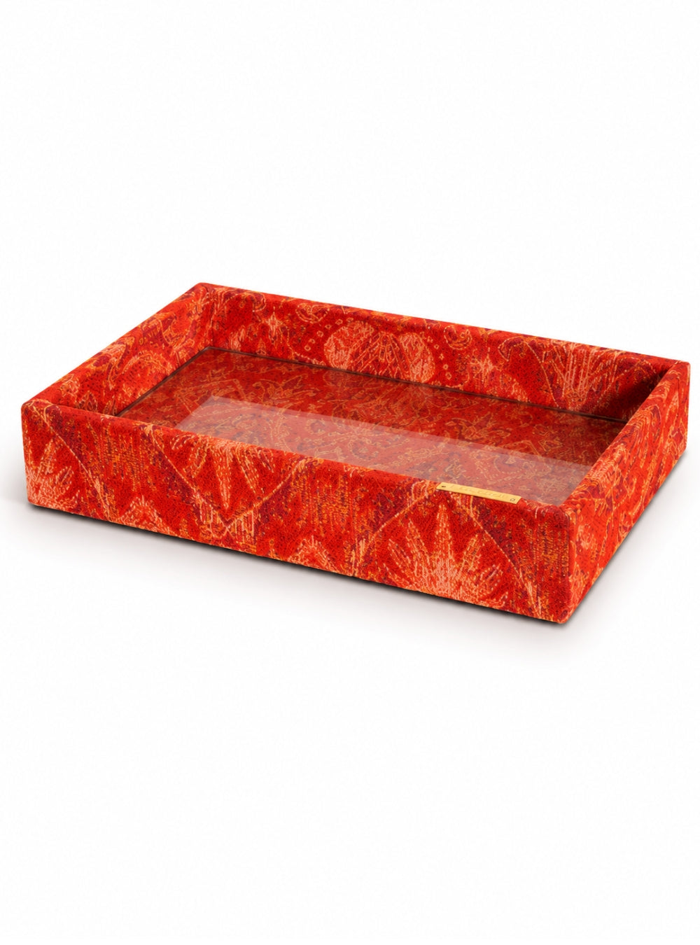 Bandeja Ikat Tropical Laranja Jacquard