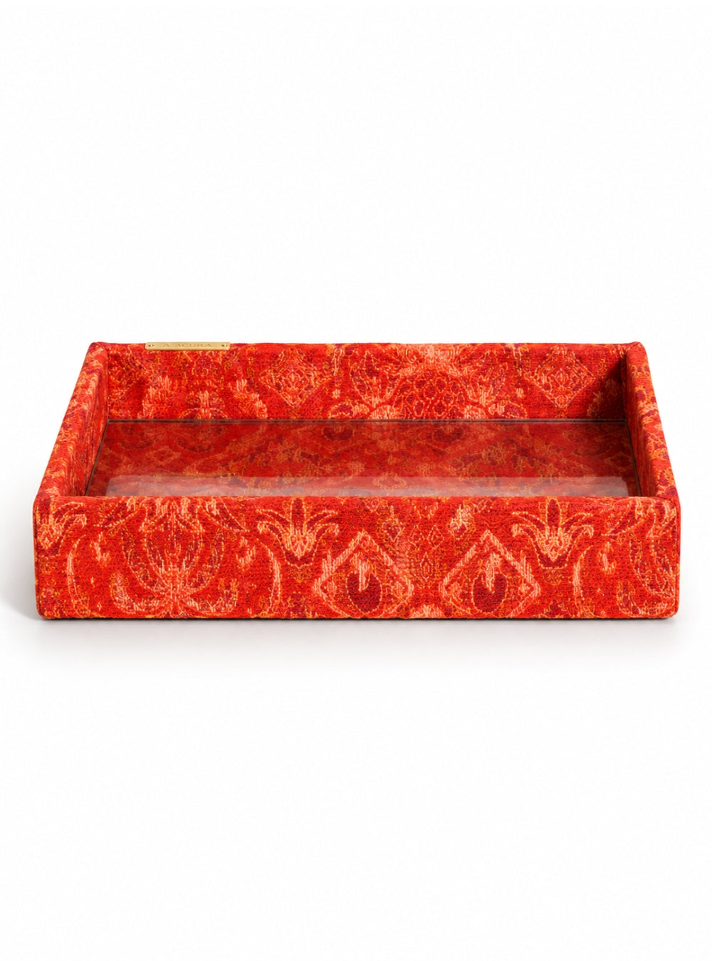 Bandeja Ikat Tropical Laranja Jacquard