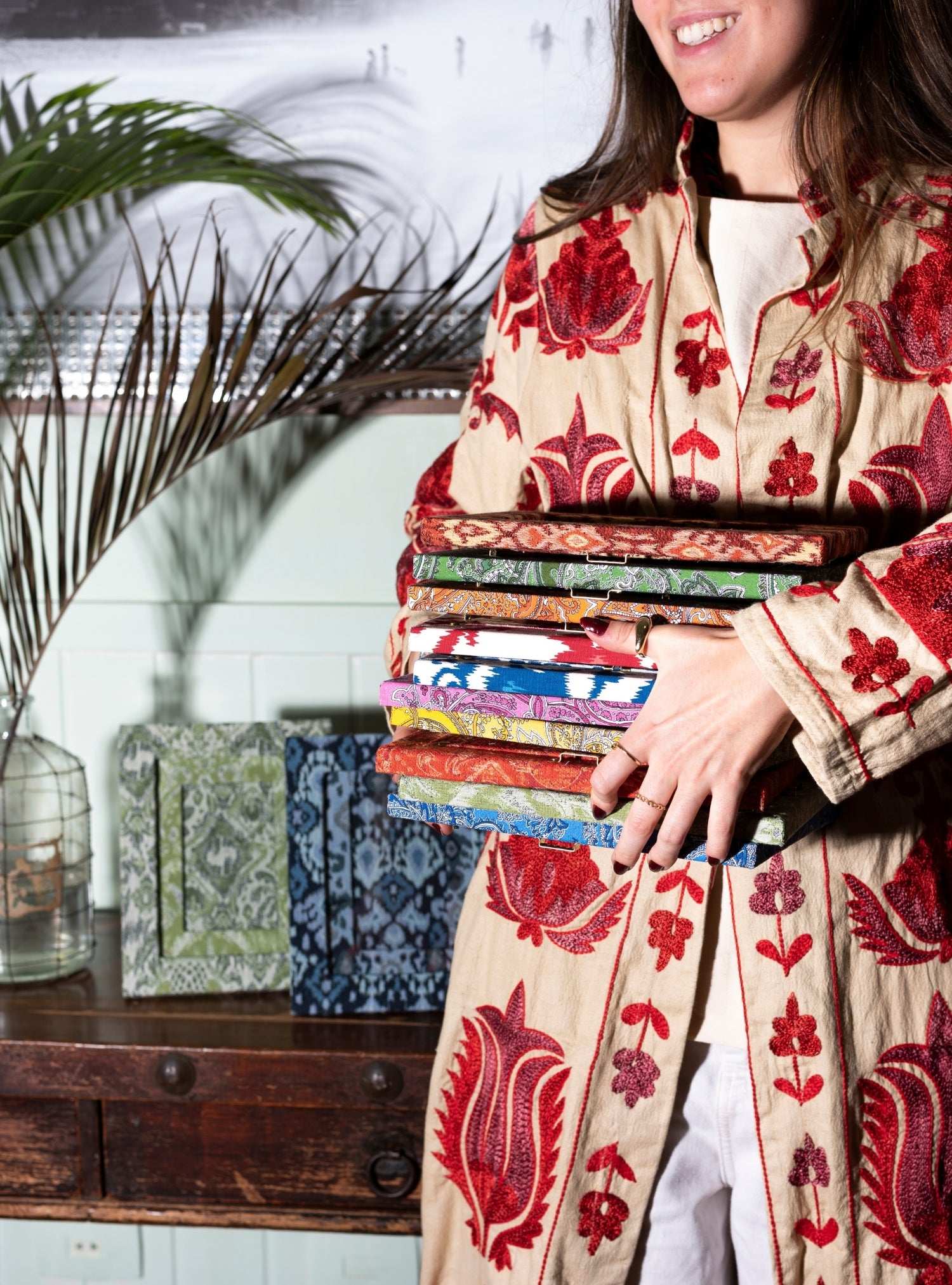 Porta-retrato Ikat Azul