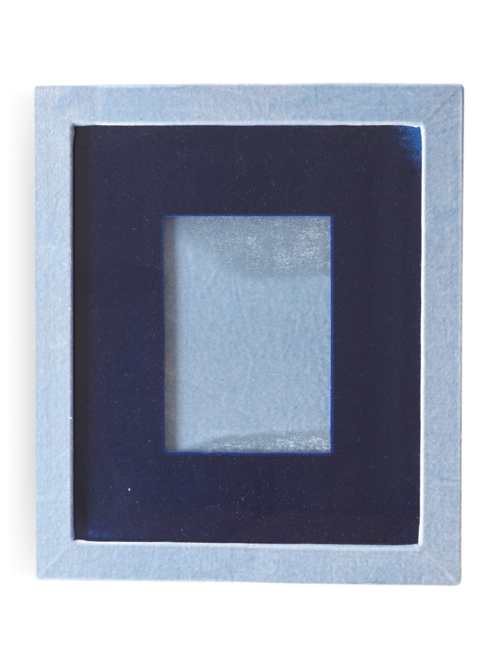 Moldura Veludo Azul Claro