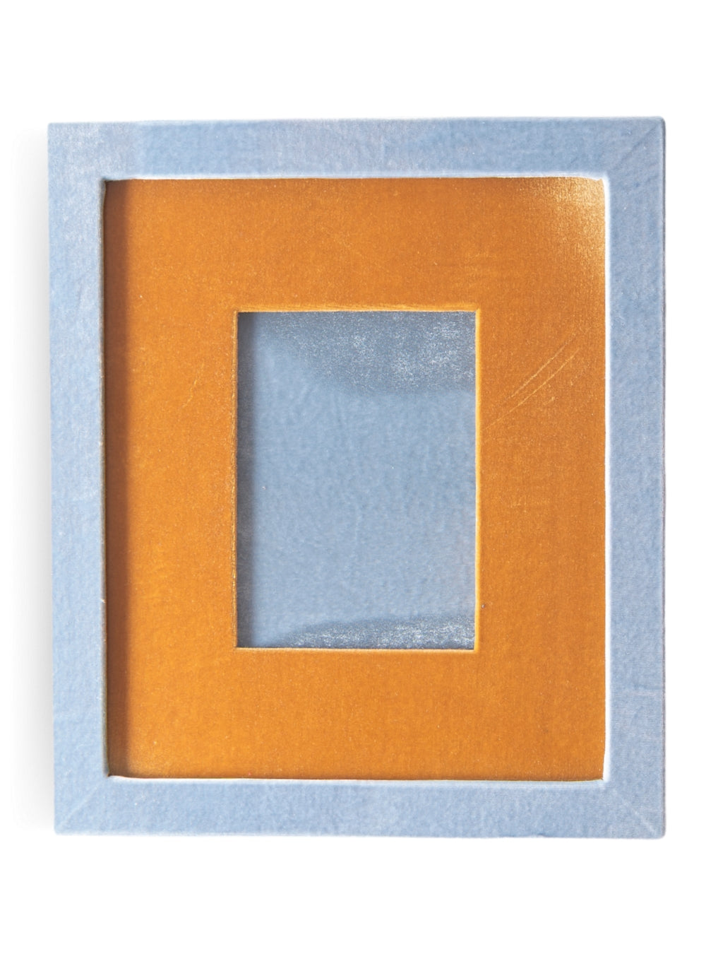 Moldura Veludo Azul Claro