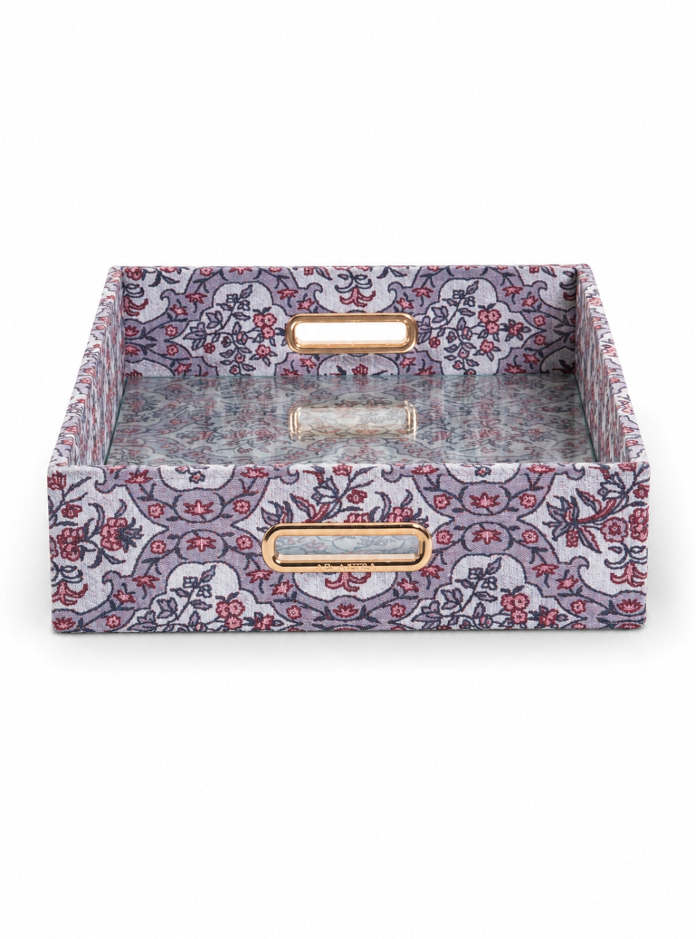 Lilac Damask Tray