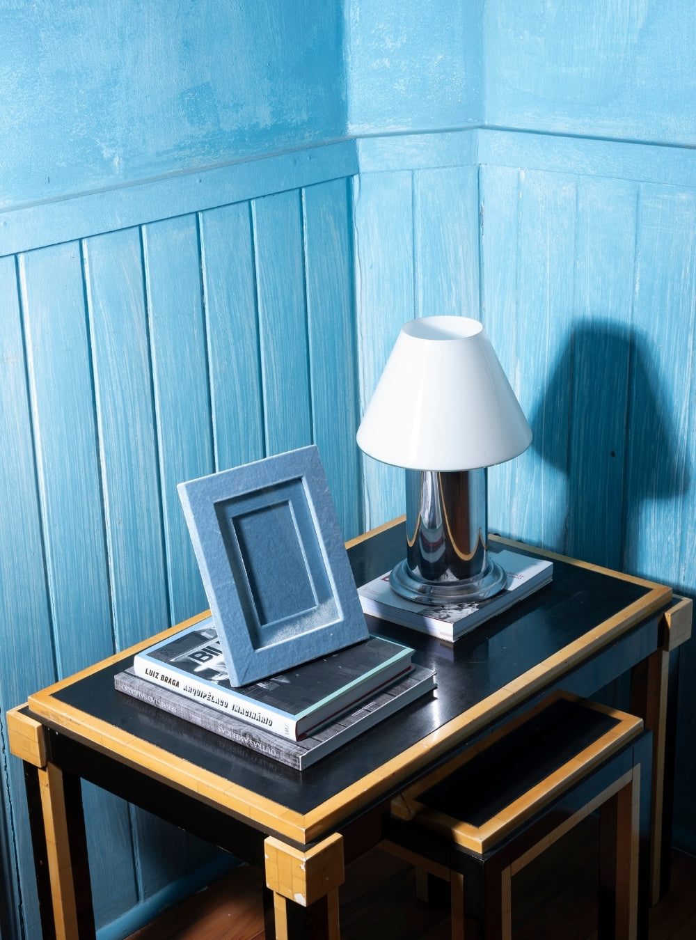 Porta-retrato Veludo Azul Claro