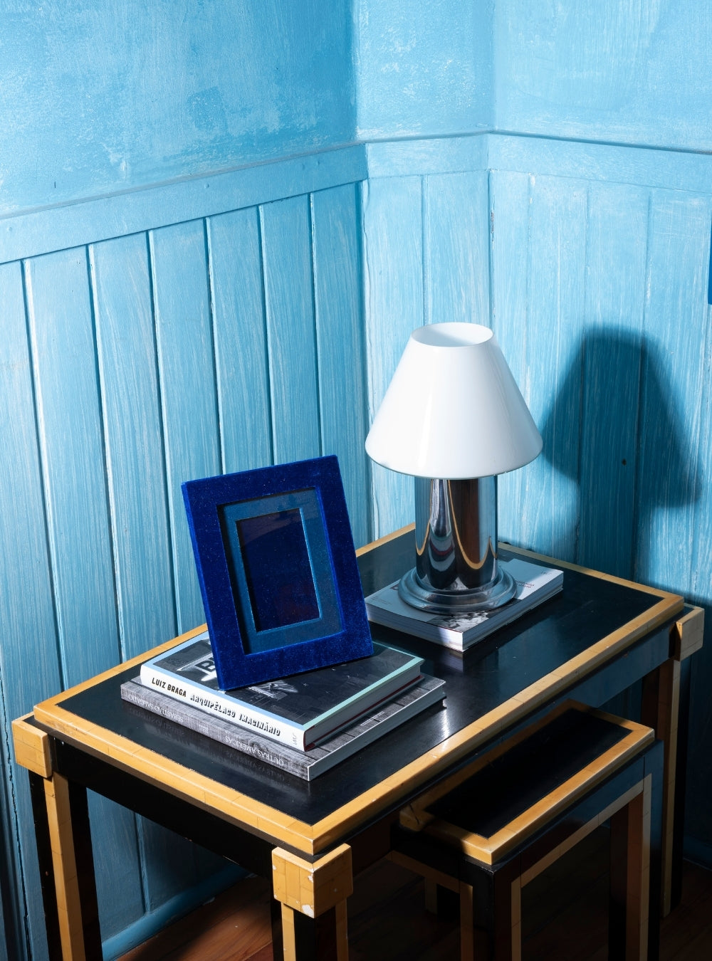 Porta-retrato Veludo Azul Klein