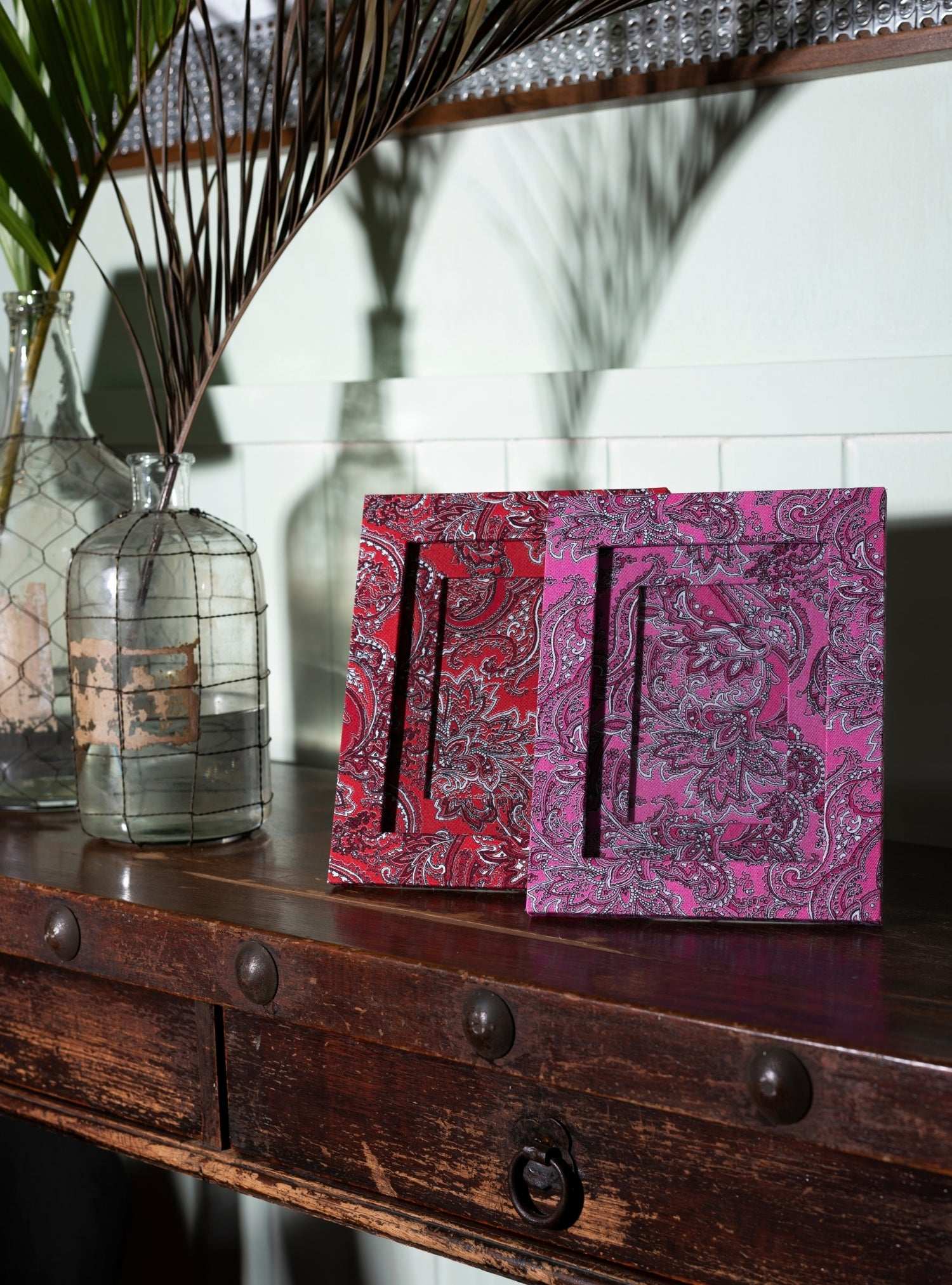 Porta-retrato Paisley Rosa
