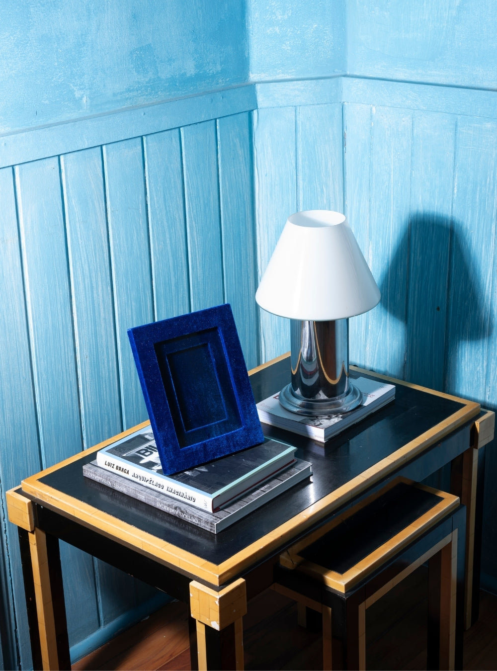 Porta-retrato Veludo Azul Klein