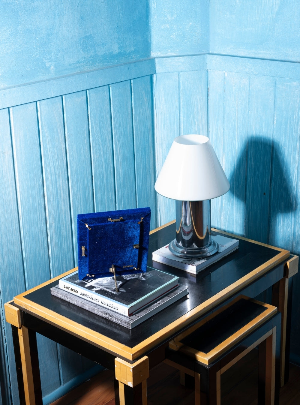 Porta-retrato Veludo Azul Klein