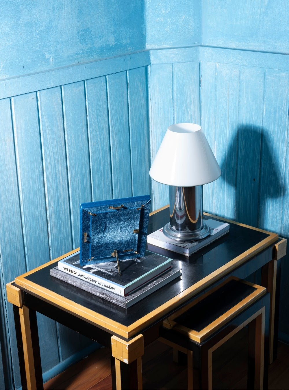 Porta-retrato Veludo Azul Mediterrâneo