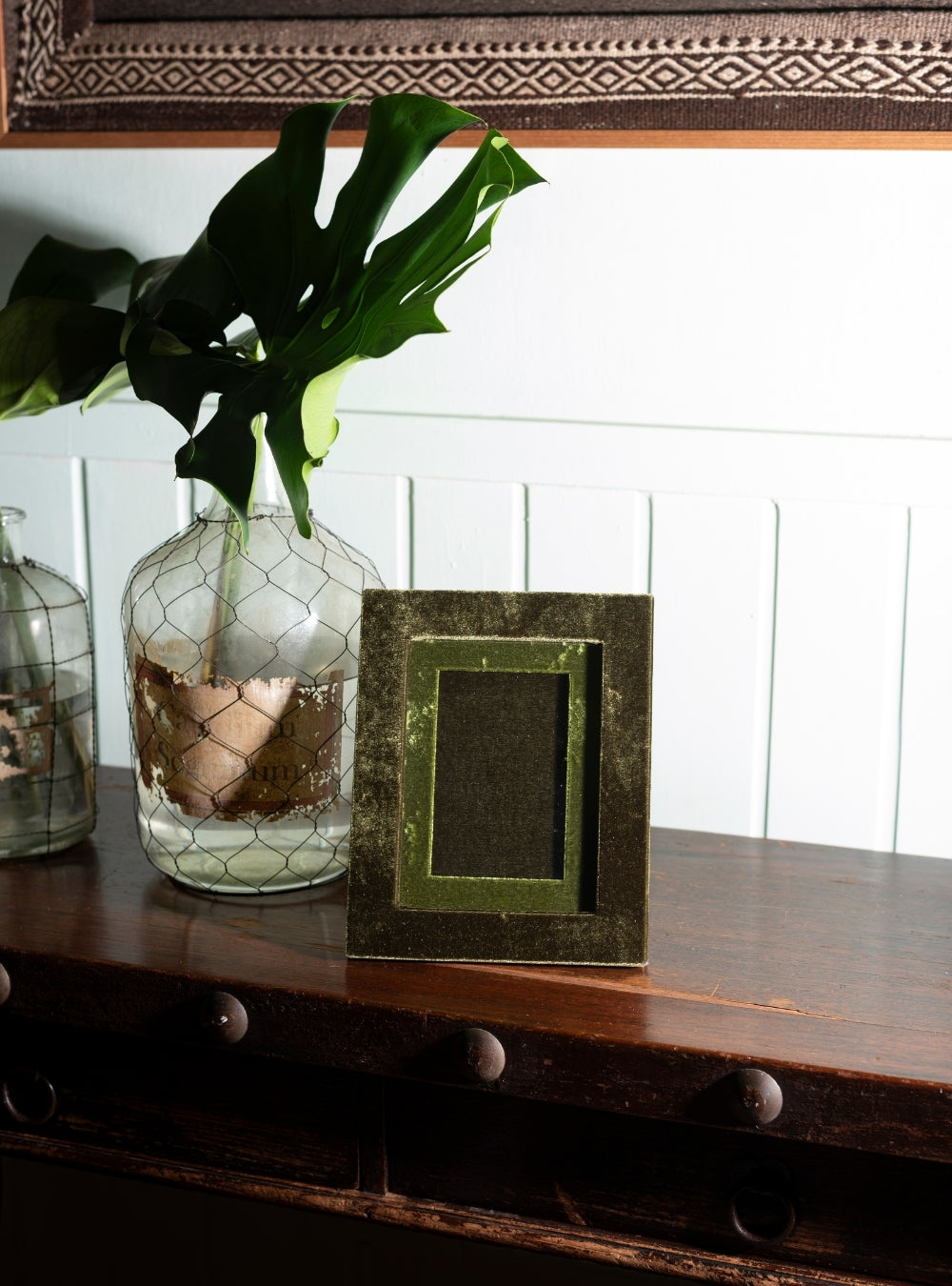 Porta-retrato Veludo Verde Floresta