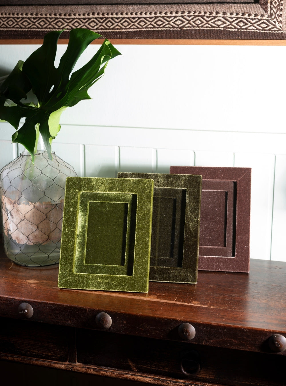 Porta-retrato Veludo Café