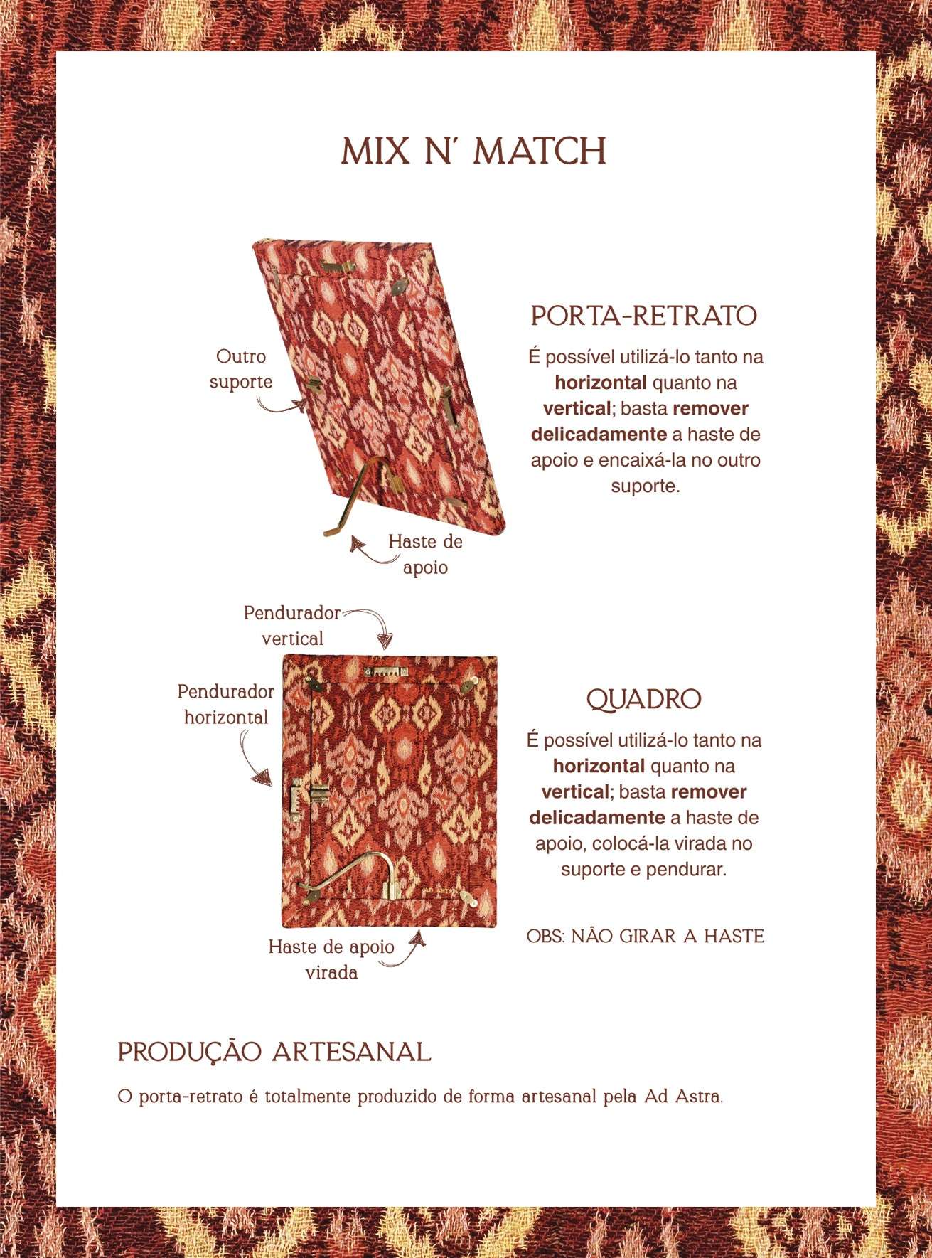 Porta-retrato Chinoiserie Ouro