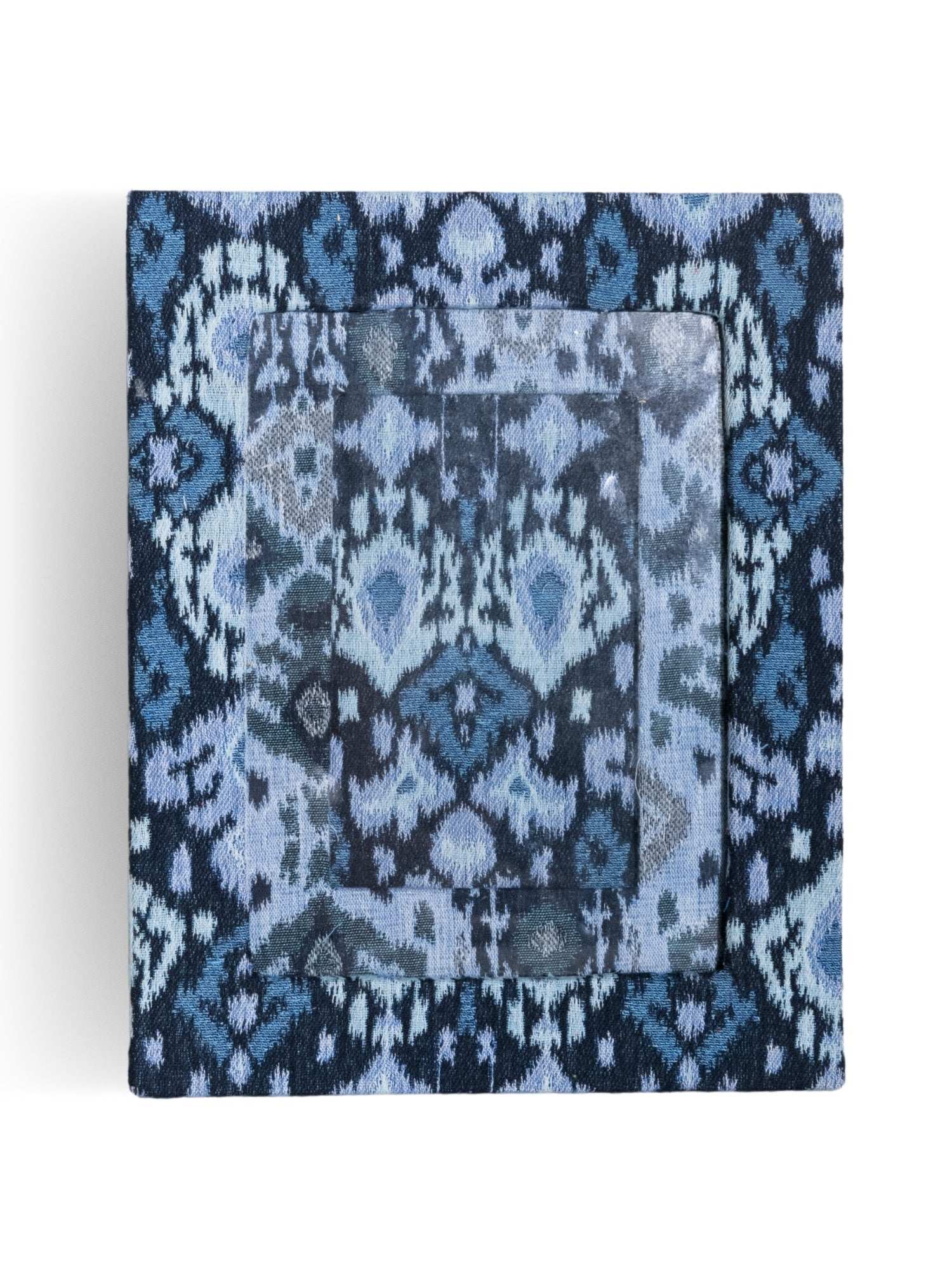 Porta-retrato Ikat Azul Jacquard