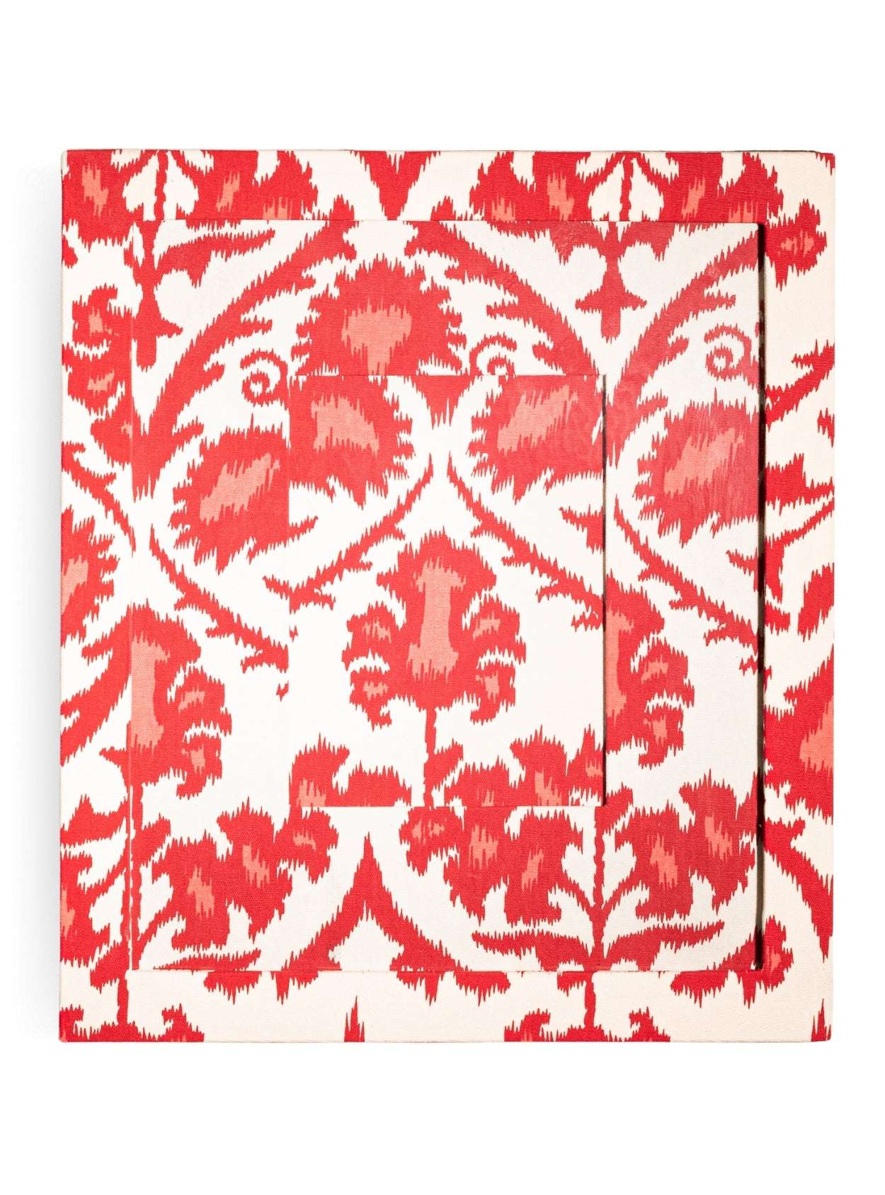 Moldura Ikat Vermelho