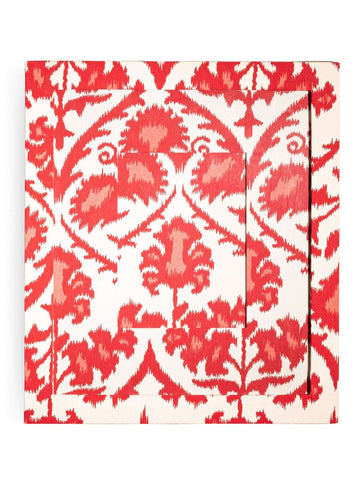 Moldura Ikat Vermelho