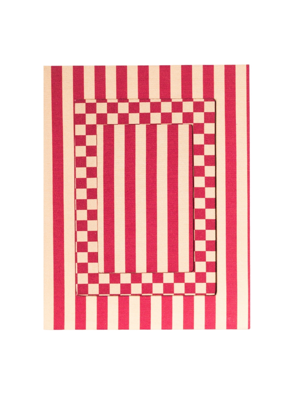 Porta-retrato Listrado Palha & Vinho