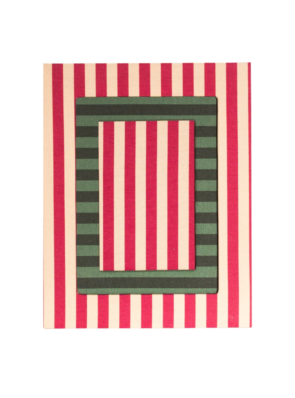 Porta-retrato Listrado Palha & Vinho