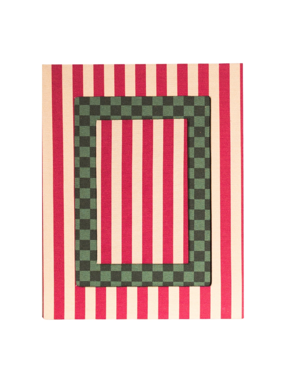 Porta-retrato Listrado Palha & Vinho