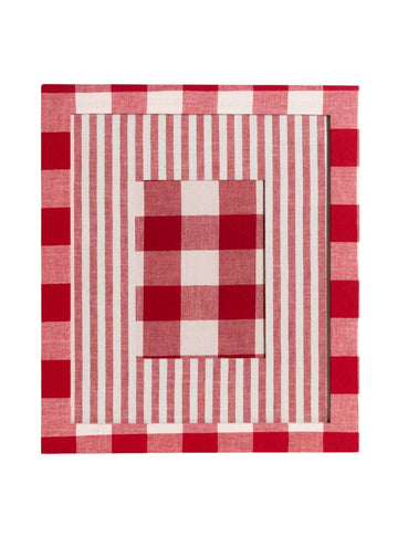Moldura Xadrez Vermelho